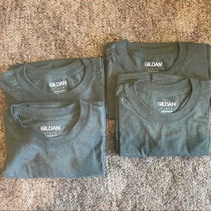 BUNDLE (4) Military Green Solid Shirts Brand New Size Large